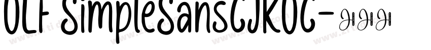 OLF SimpleSansCJKOC字体转换